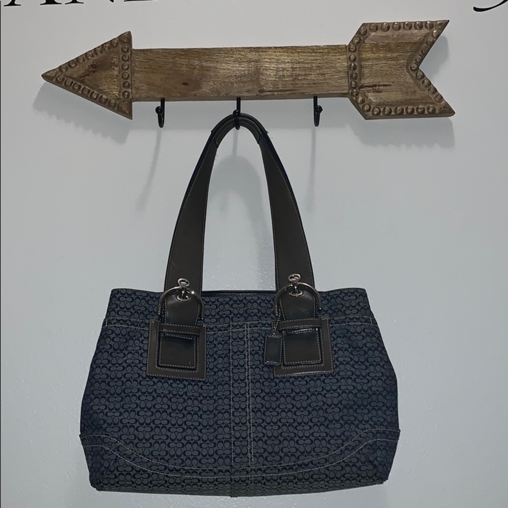Denim coach purse